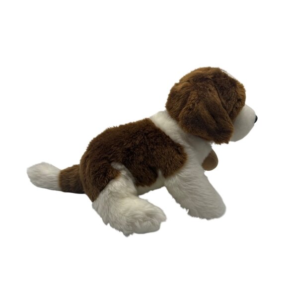 Toys R US 12 Inch St Bernard Puppy Dog Barrel 2013 Plush Realistic Stuffed Toy - Picture 5 of 8